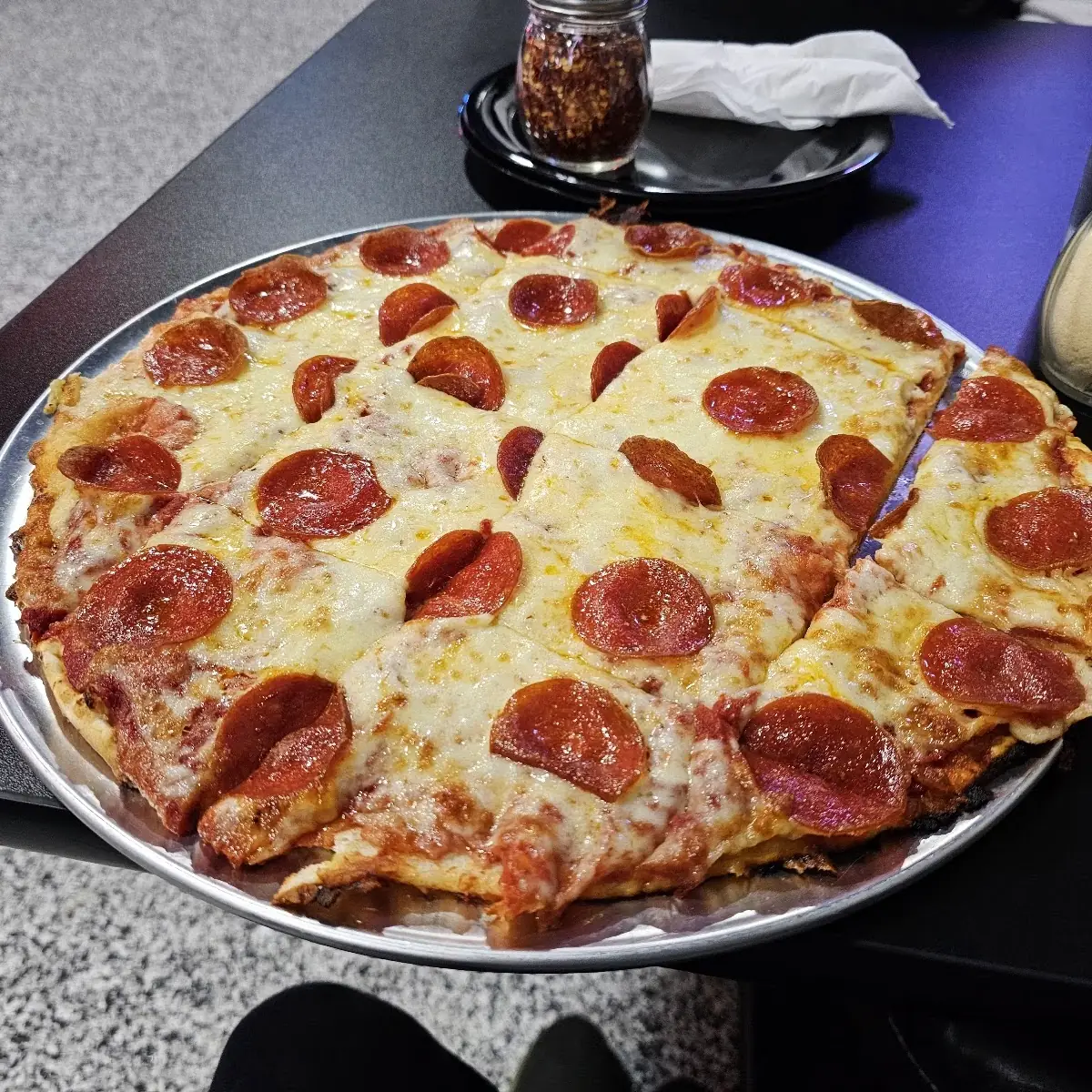 Thin Crust Pepperoni Pizza