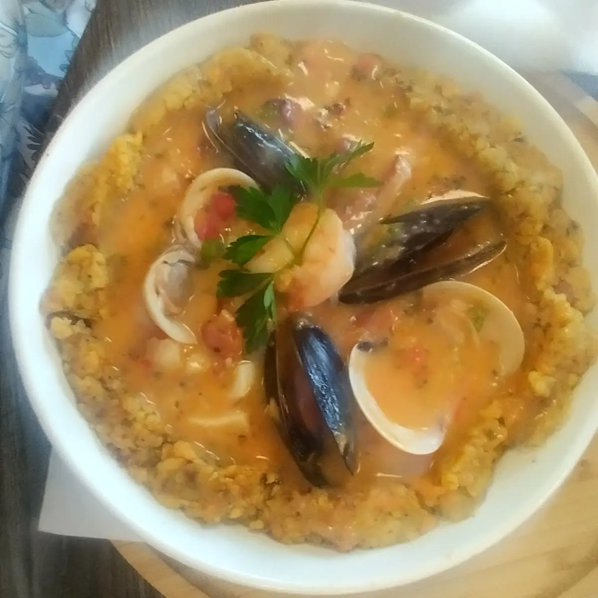 Sopongo Marinero Seafood Soup Mofongo