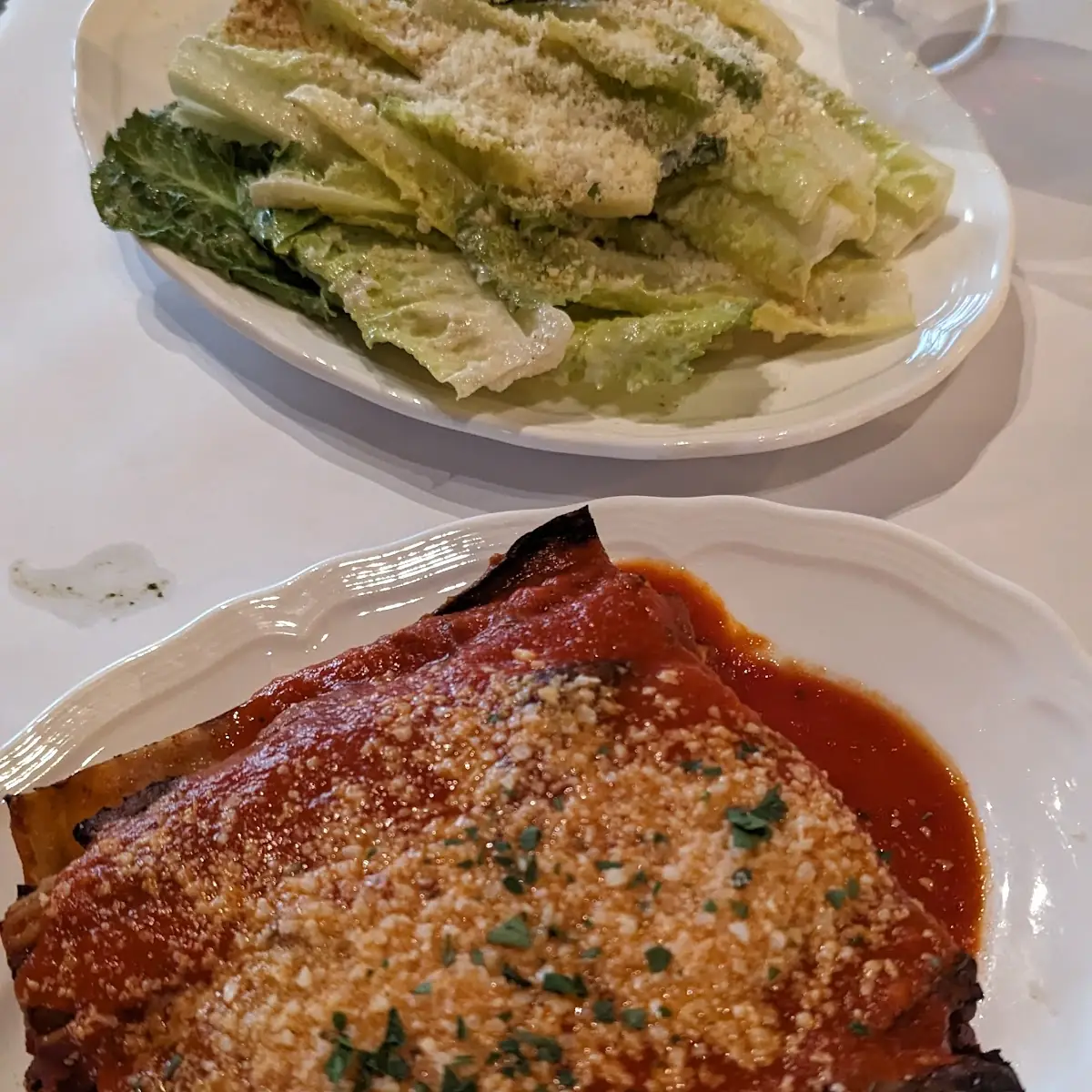 50 Layer Lasagna & Caesar Salad