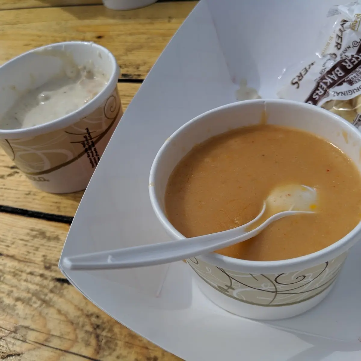 Clam Chowder and Lobster Bisque