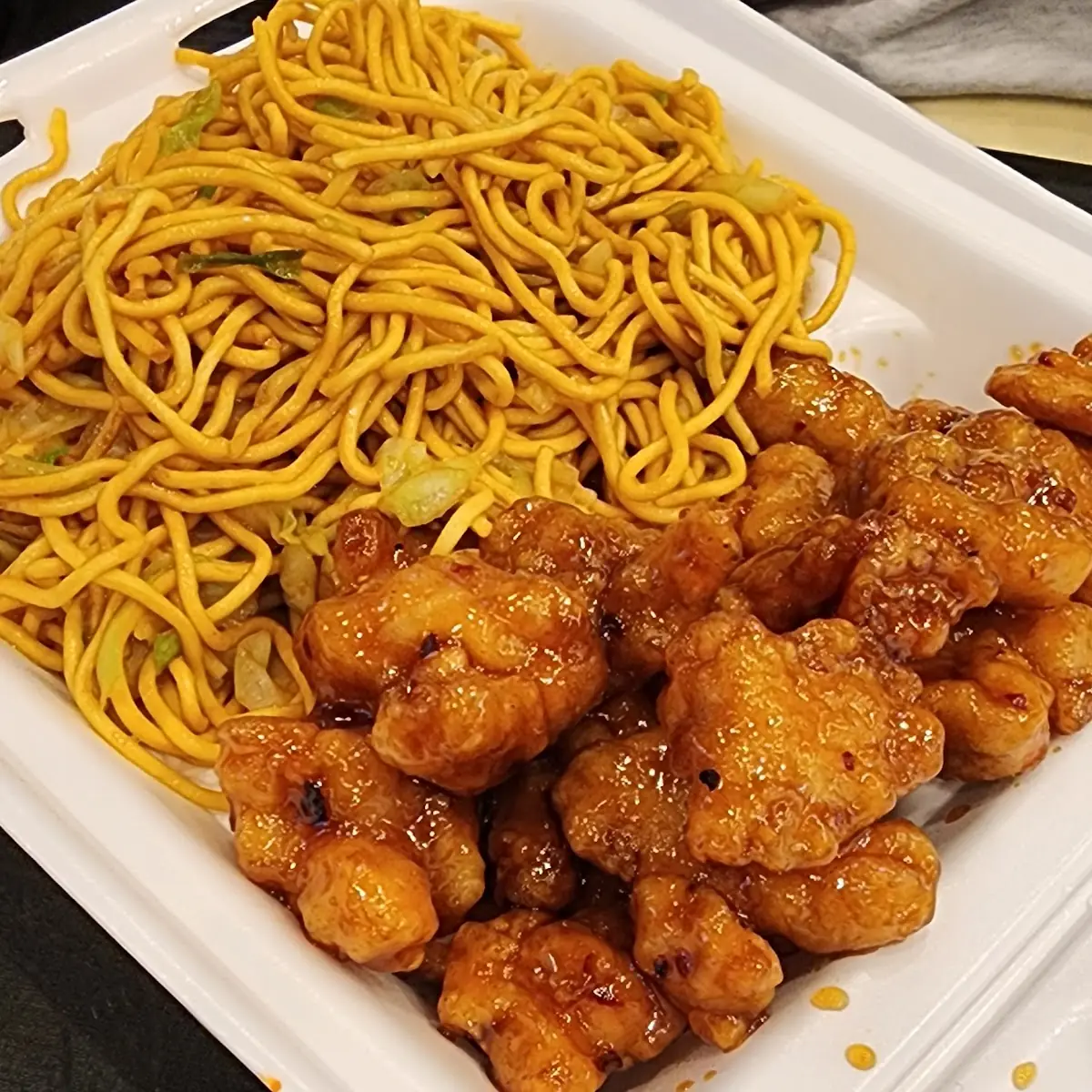 Orange Chicken Brown Rice Noodles