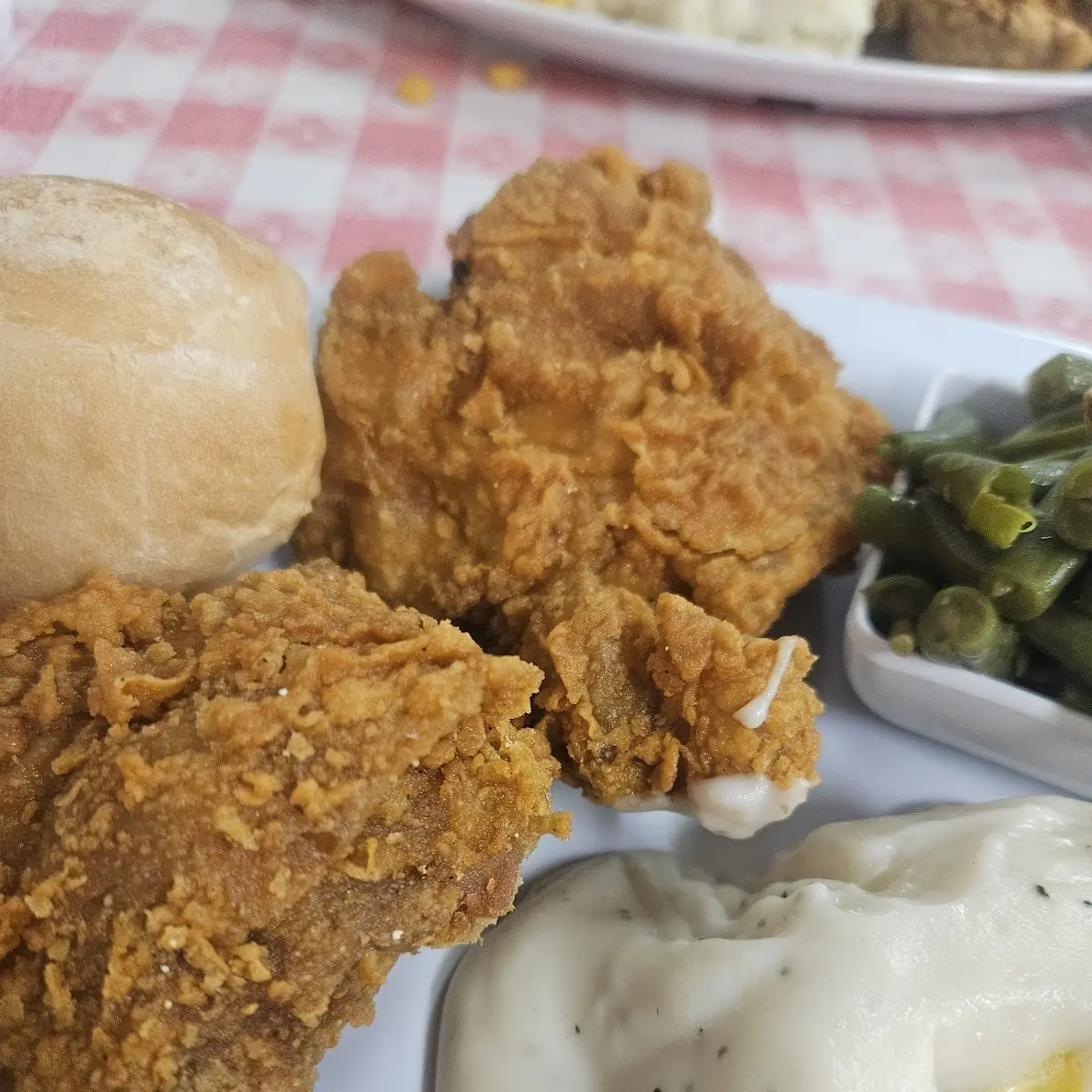 Fried Chicken and Mashed Potatoes and Gravy
