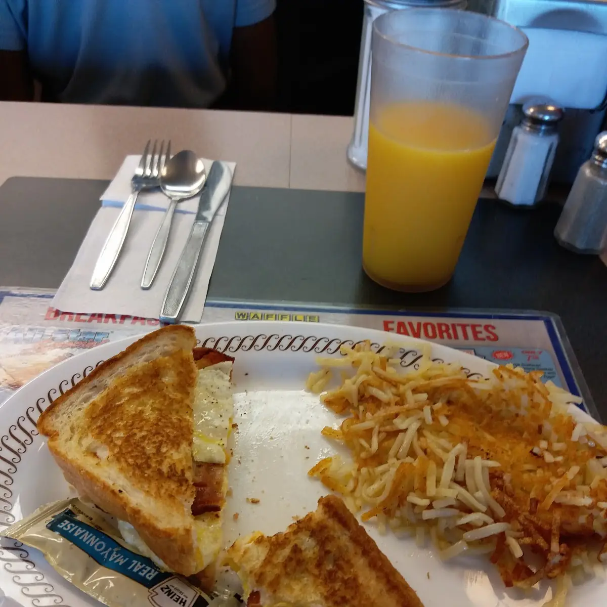Texas Egg and Cheese Milk with Hash Browns