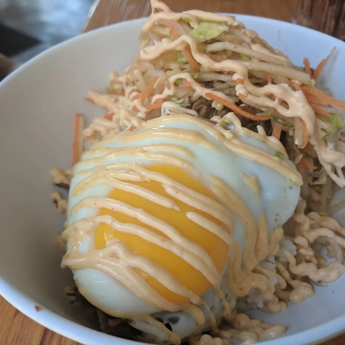 Korean BBQ Rice Bowl w Fried Egg