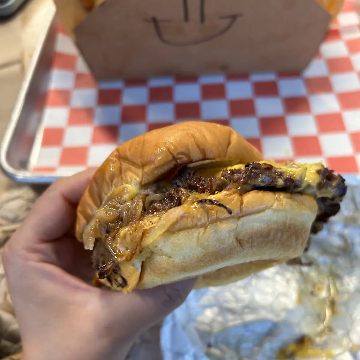 Double Cheeseburger and French Fries