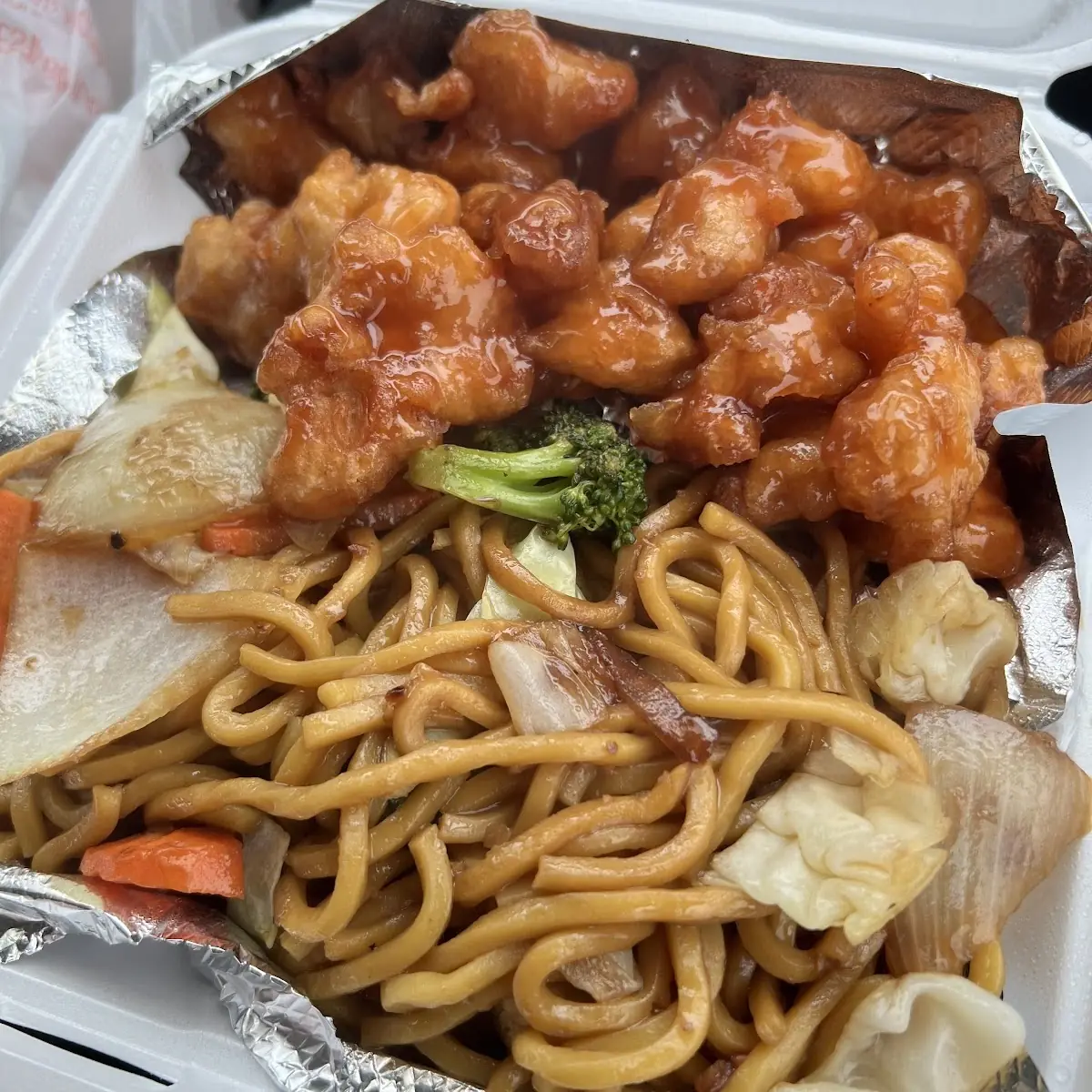 Orange Chicken with Chow Mein