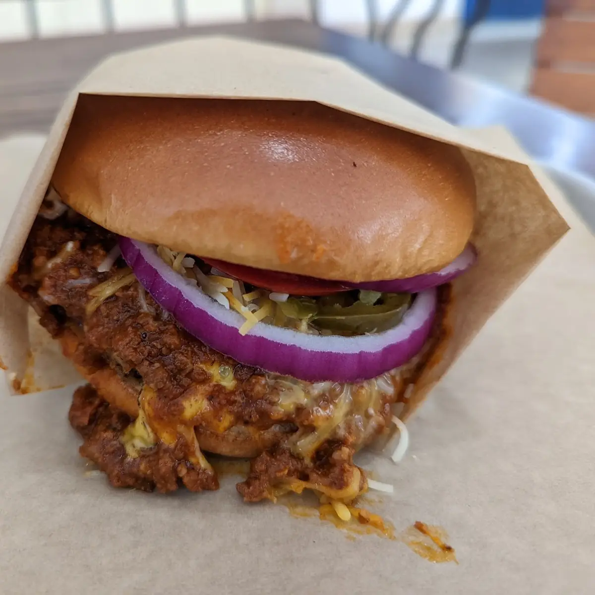 1 3 lb Chili Cheese Burger