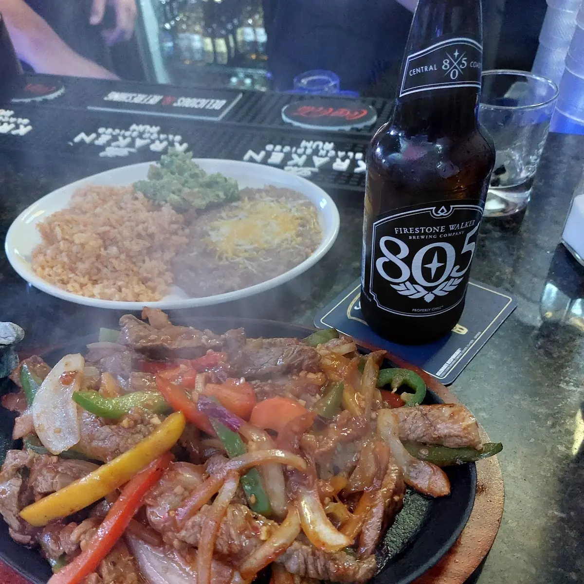 Steak Fajitas with Rice Beans