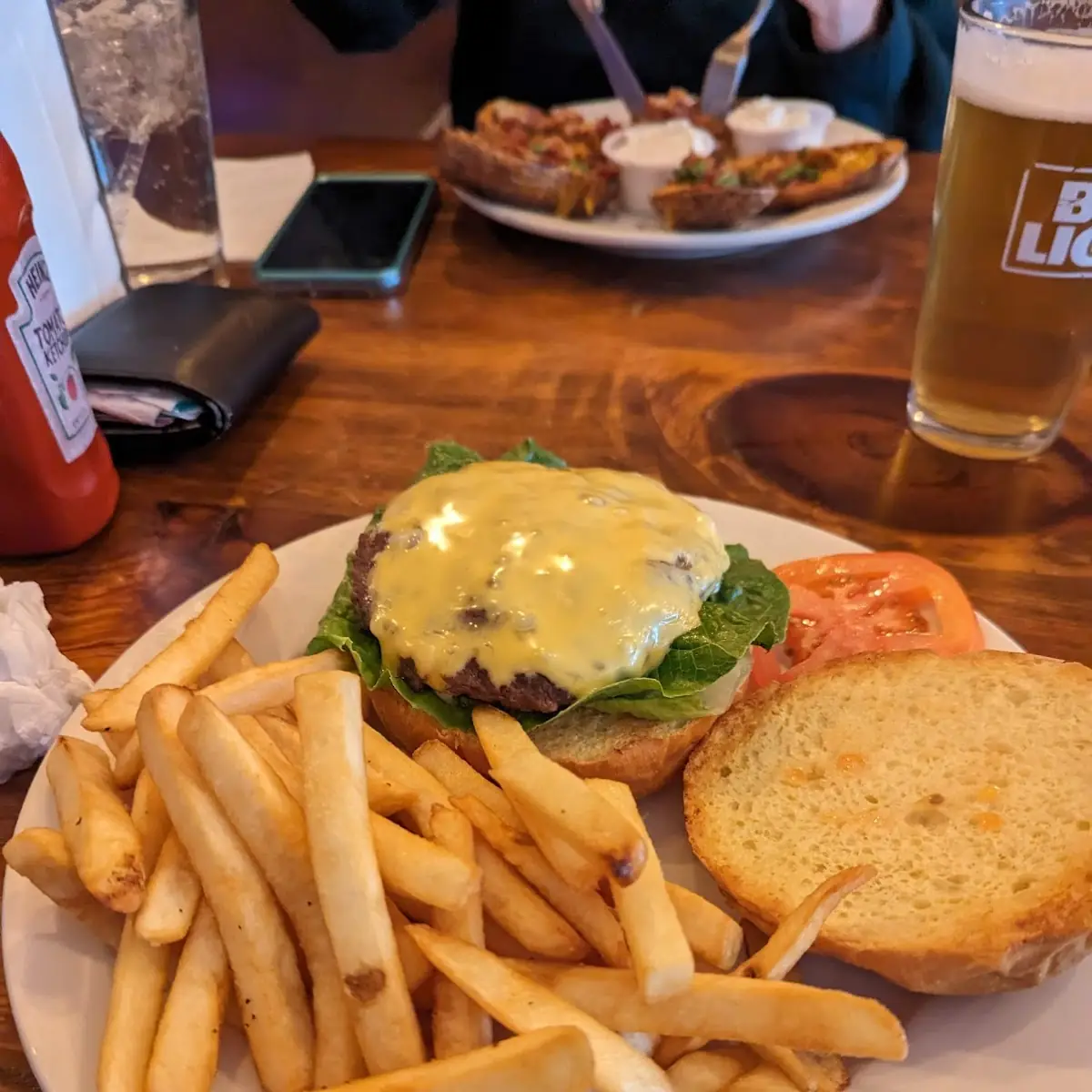 Cheese Burger and Fries