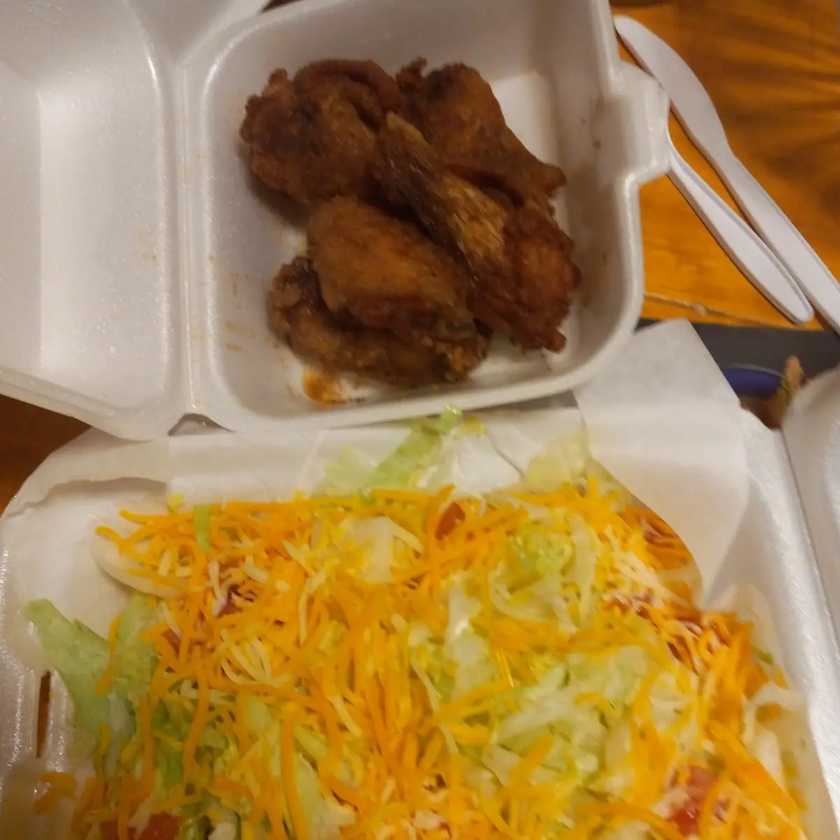 Salad with Lemon Pepper Wings