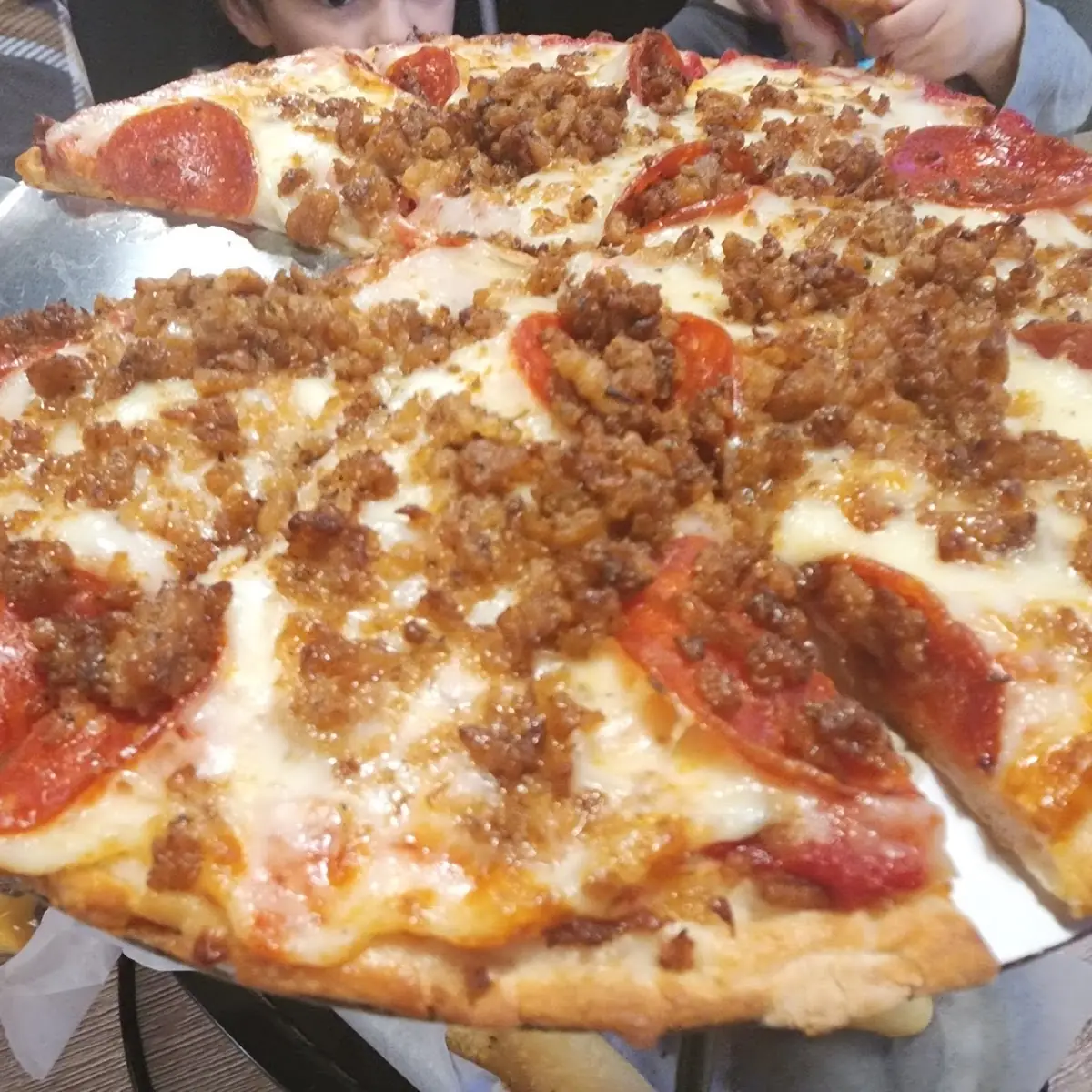 Sausage and Pepperoni Pizza