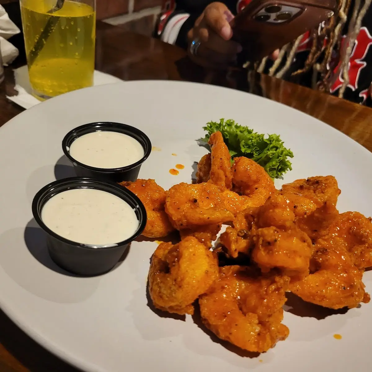 Spicy Buffalo Shrimp with Sauces