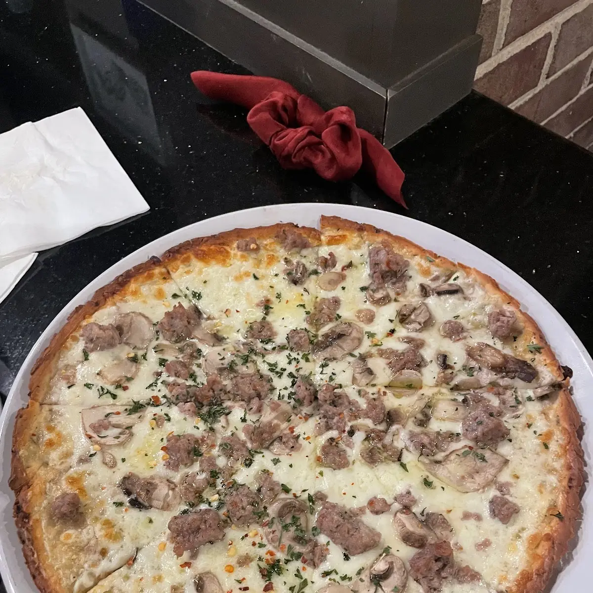 Truffle Mushroom & Sausage Pizza