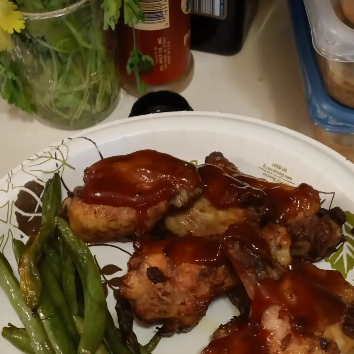 Marco Chicken Wings with Green Beans