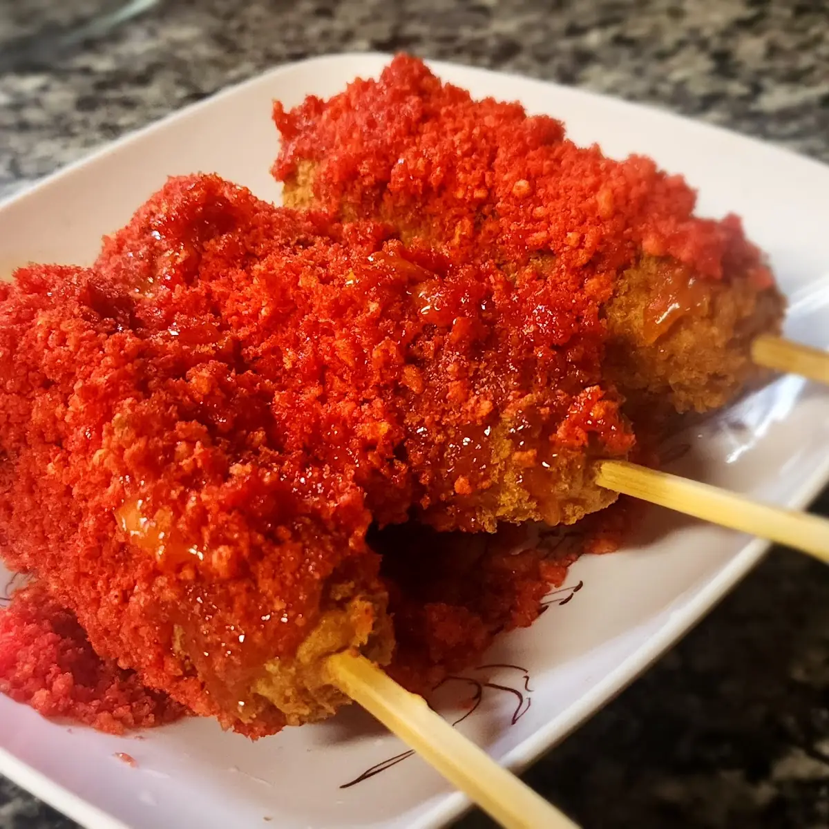 Flaming Cheeto Mozzarella Stick