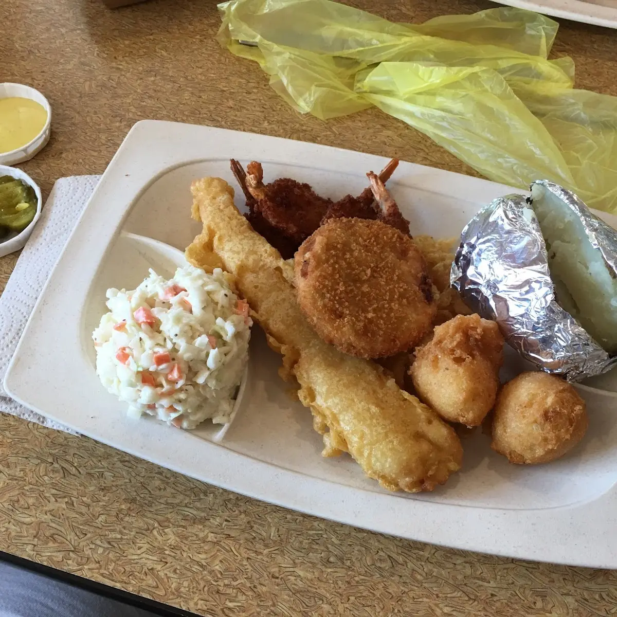 Crab Cake Fish & Shrimp Meal