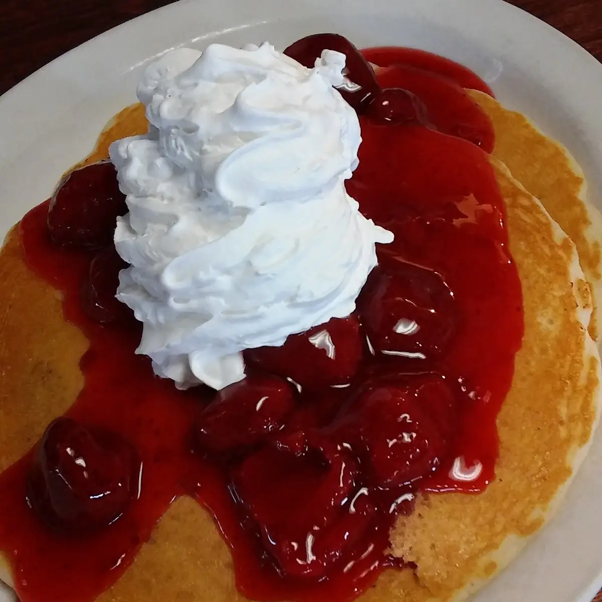 Strawberry Chocolate Chip Pancakes