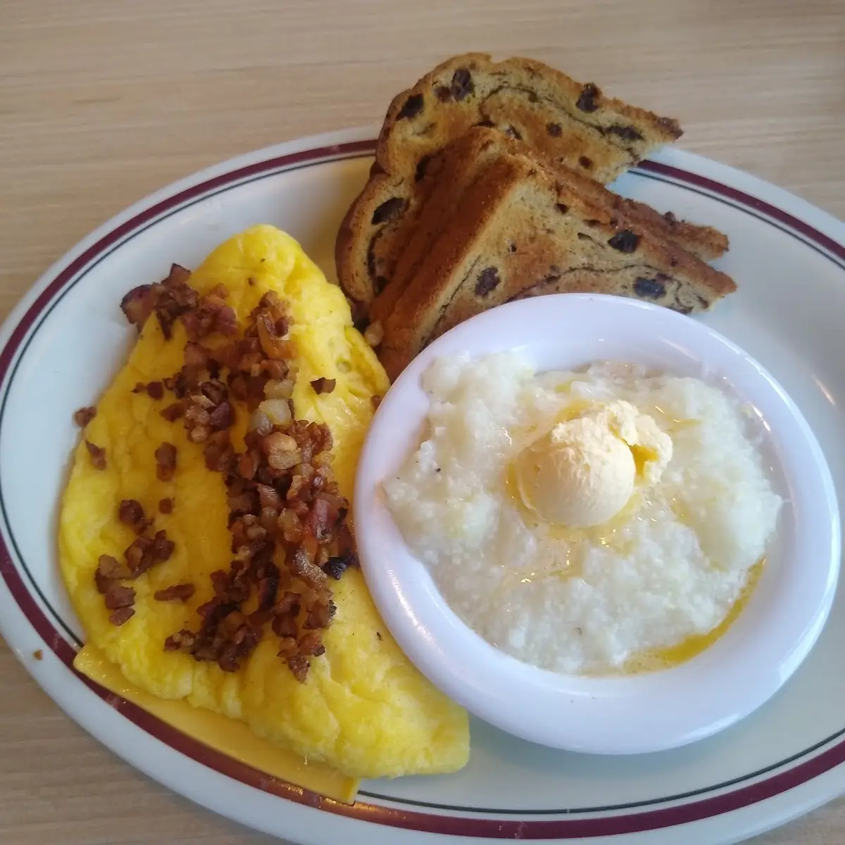 Bacon Egg & Cheese Melt with Grits
