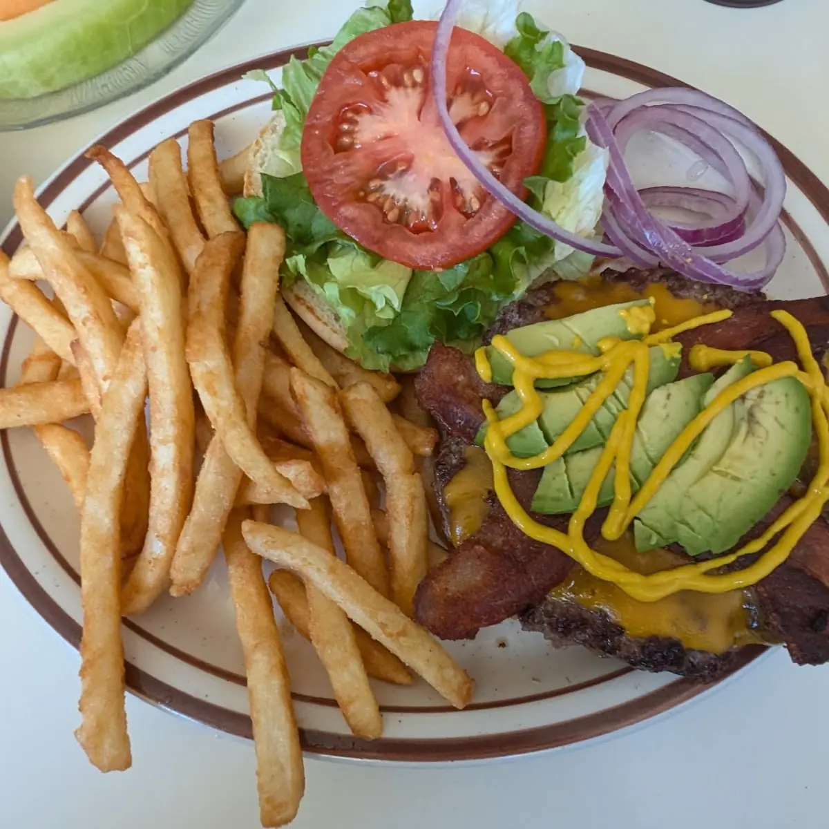 Bacon Avocado Cheese Burger