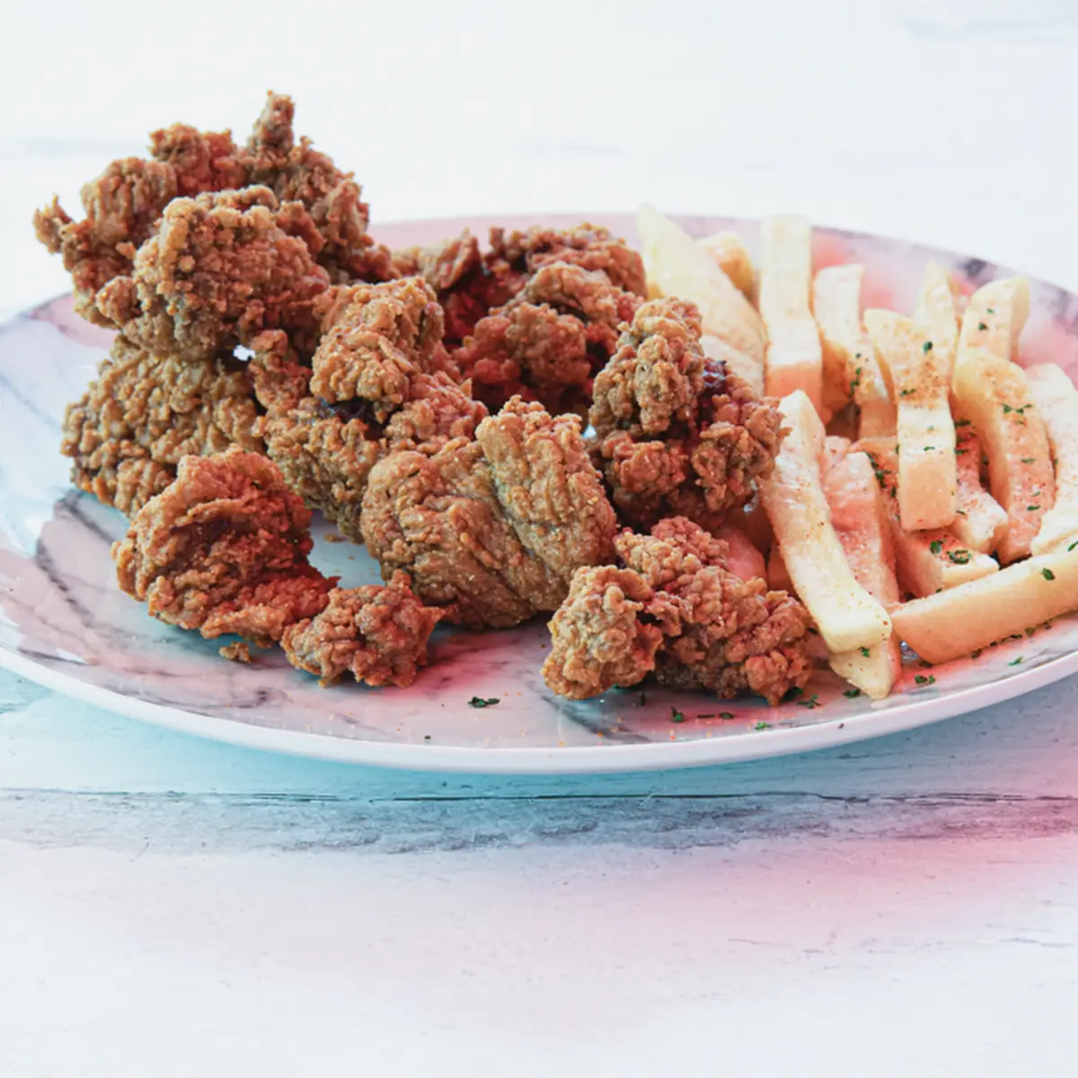 Fried Chicken Gizzards with Fries