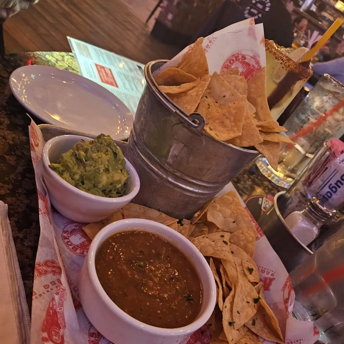 Brew Pub Chips Salsa and House Guacamole