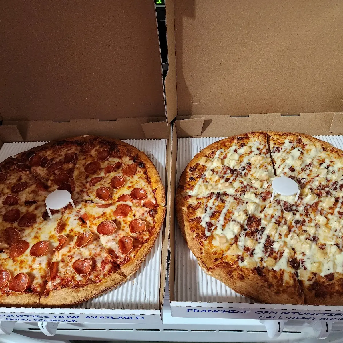 Old Fashioned Pepperoni and Chicken Bacon Ranch