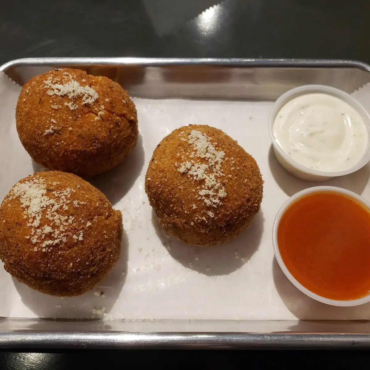 Buffalo Chicken Rice Ball