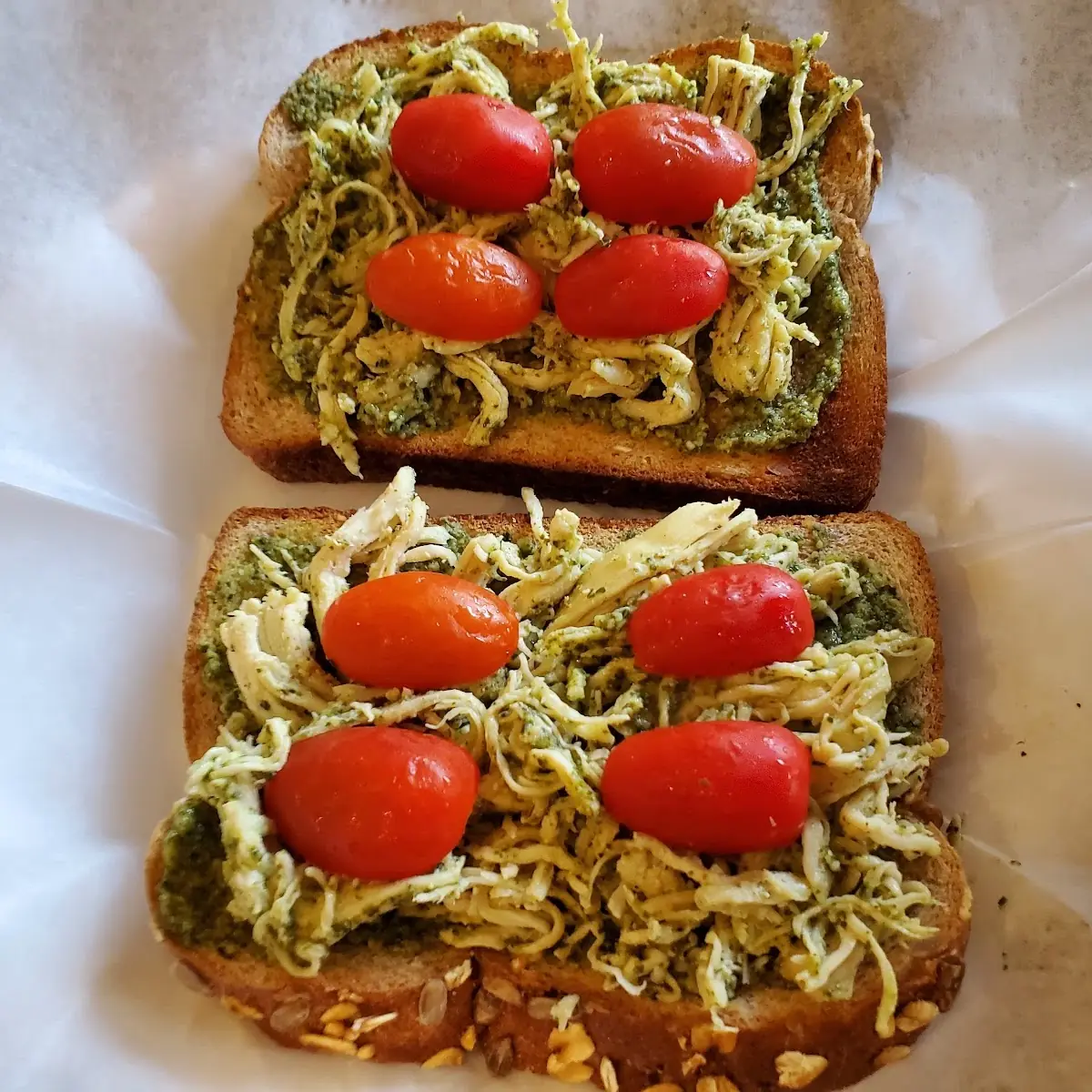Chicken Pesto Toast