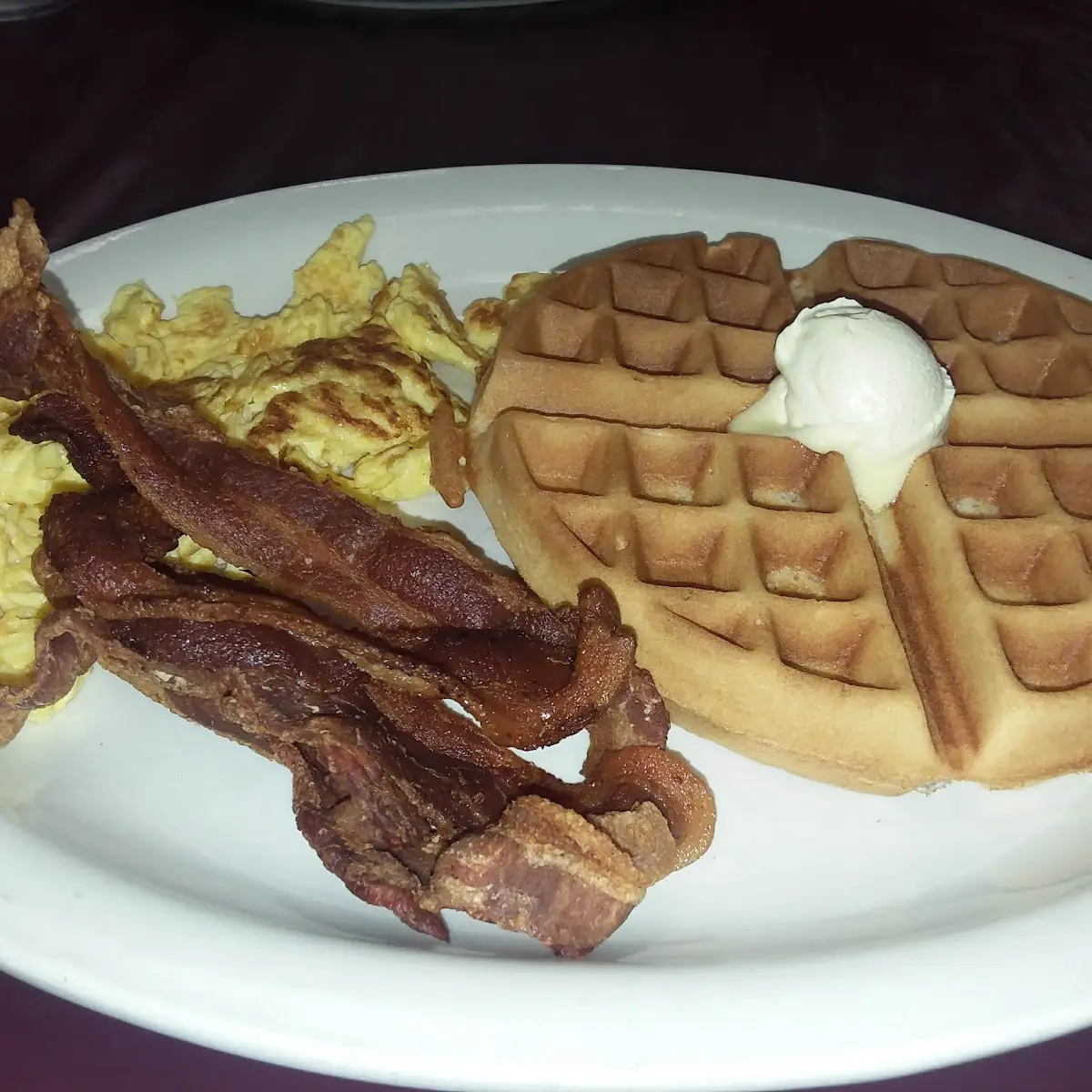 Waffle and Bacon Egg and Cheese