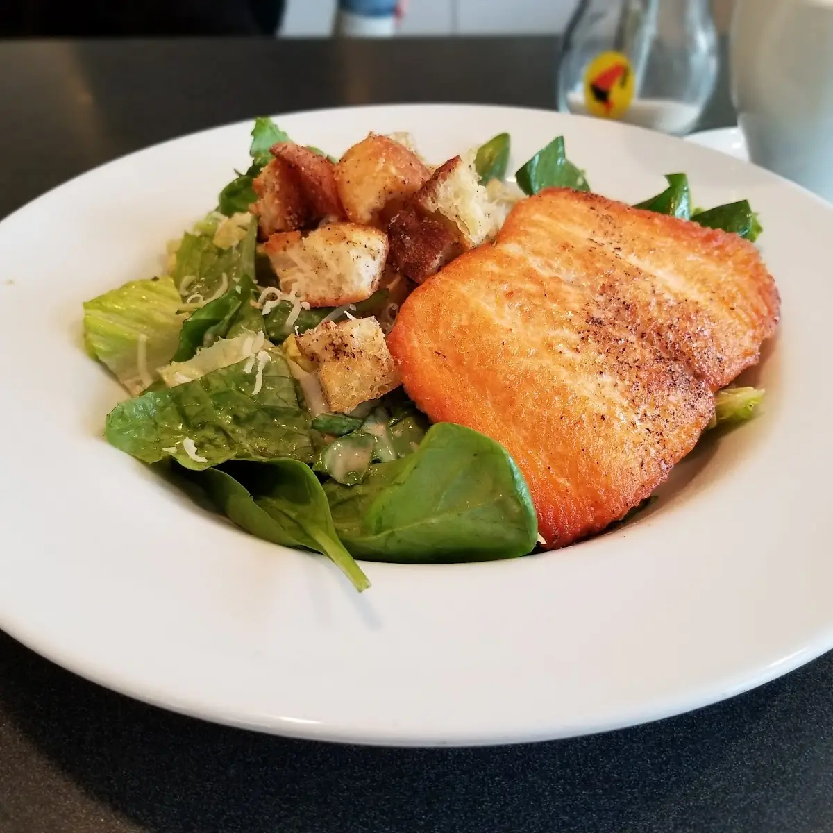 A Salmon Caesar Salad
