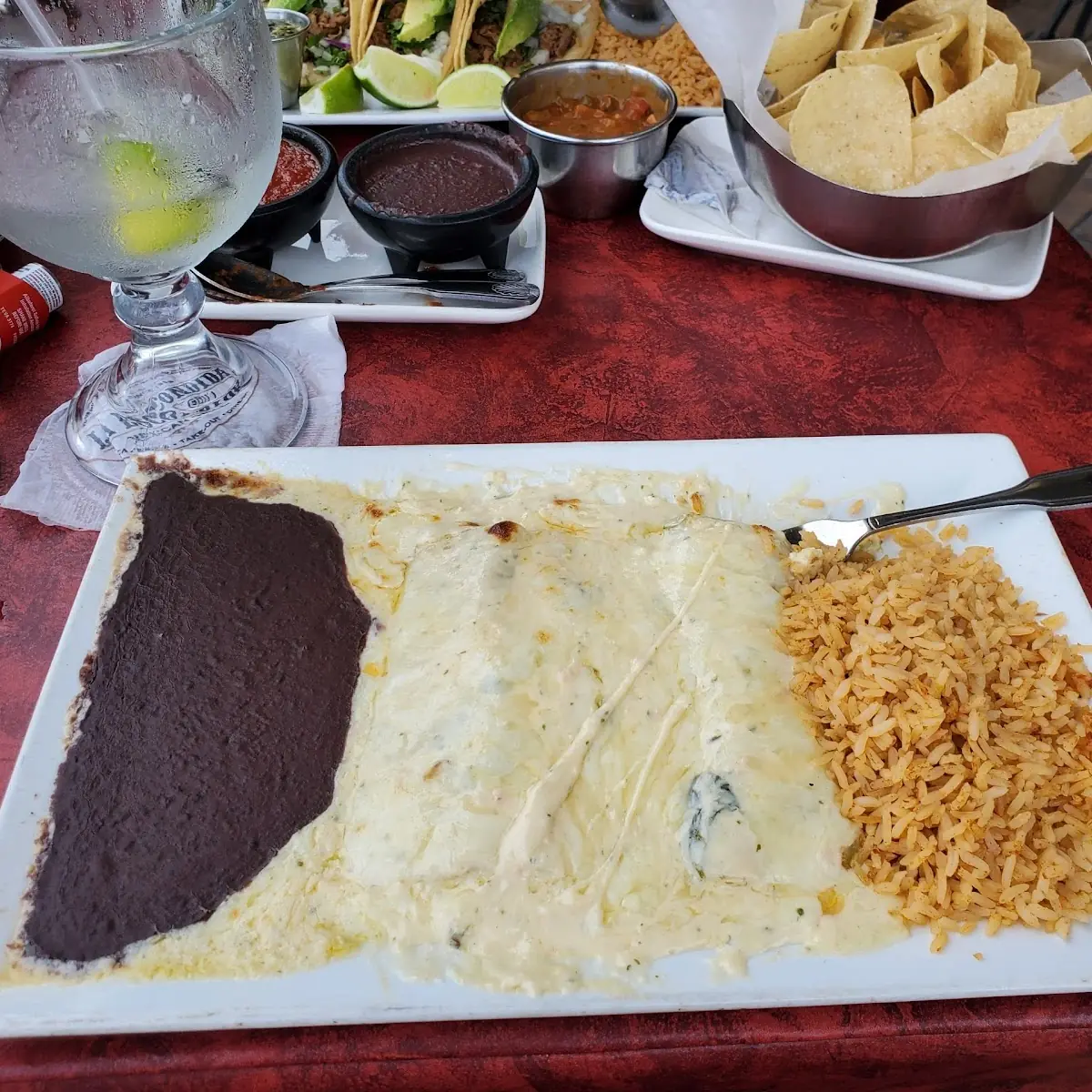 Spinach Enchiladas with Extra Queso Blanco