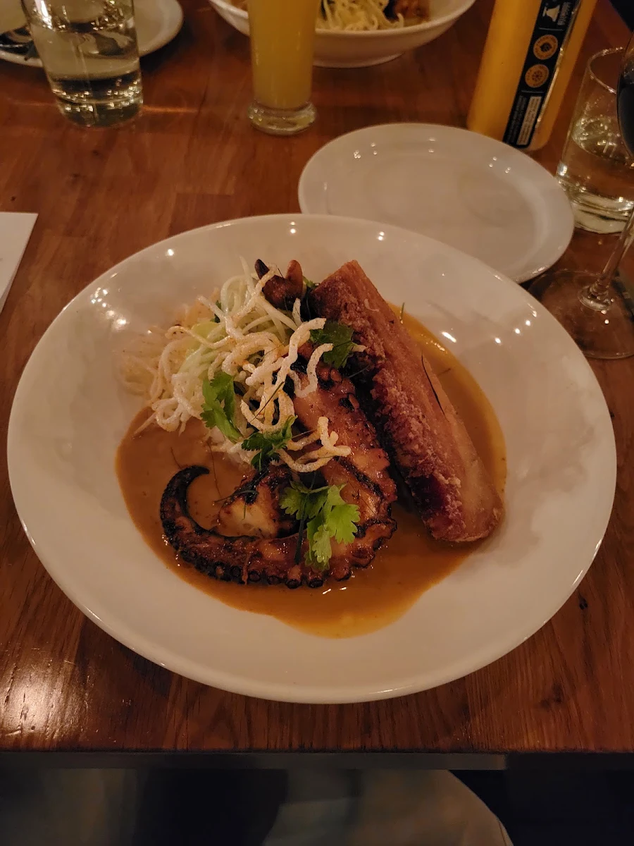 Octopus and Pork Belly Thai Curry Dish