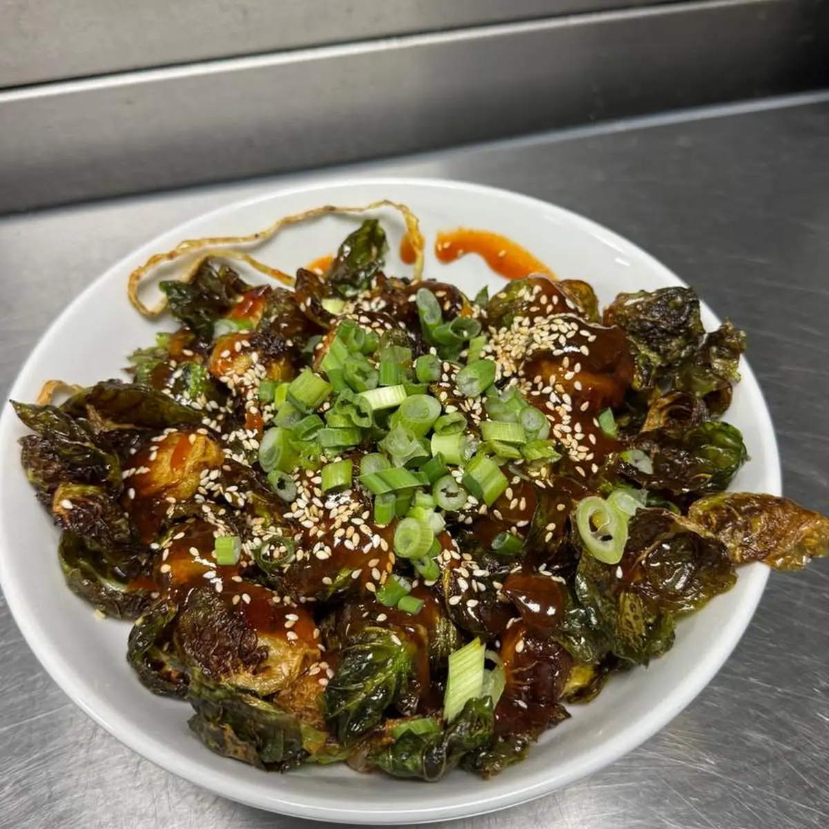 Sweet & Spicy Fried Brussel Sprouts