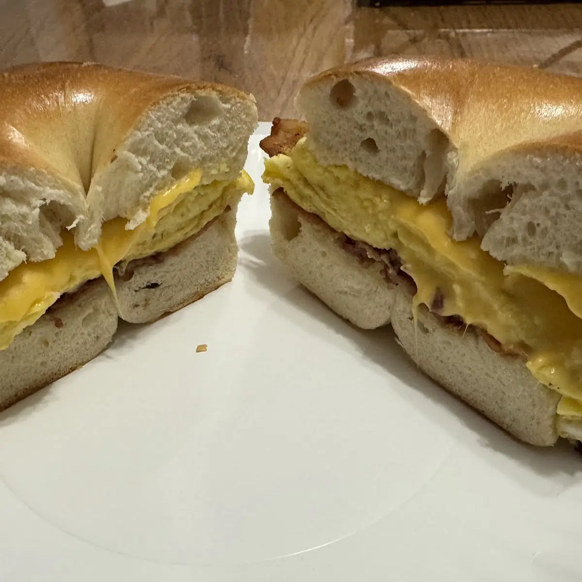 Bacon Egg and Cheese on a Plain Bagel