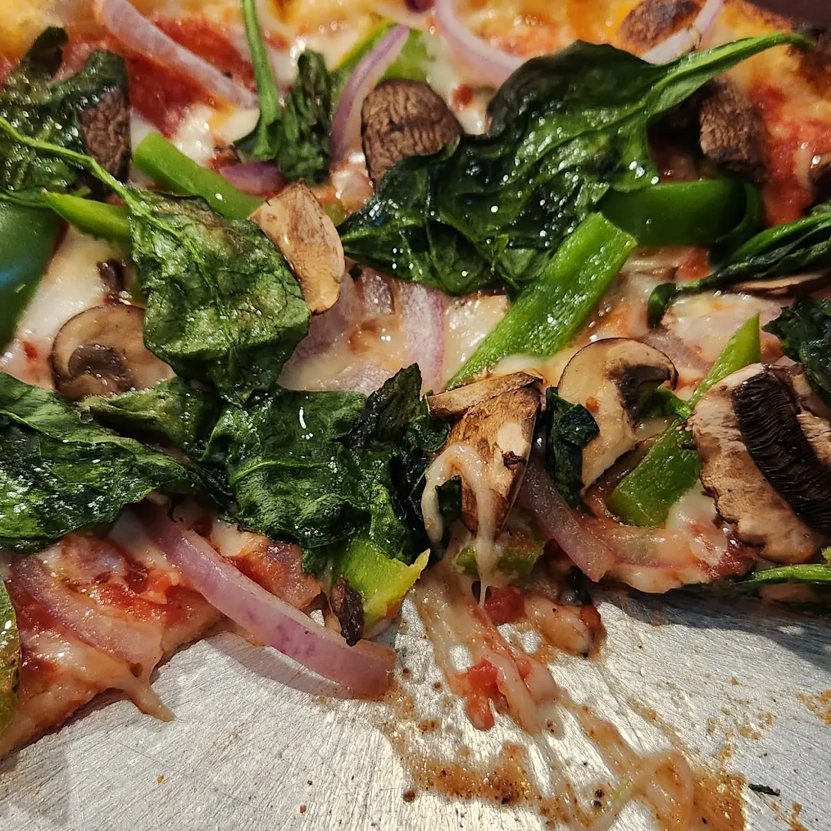 Cheese Pizza with Added Veggies