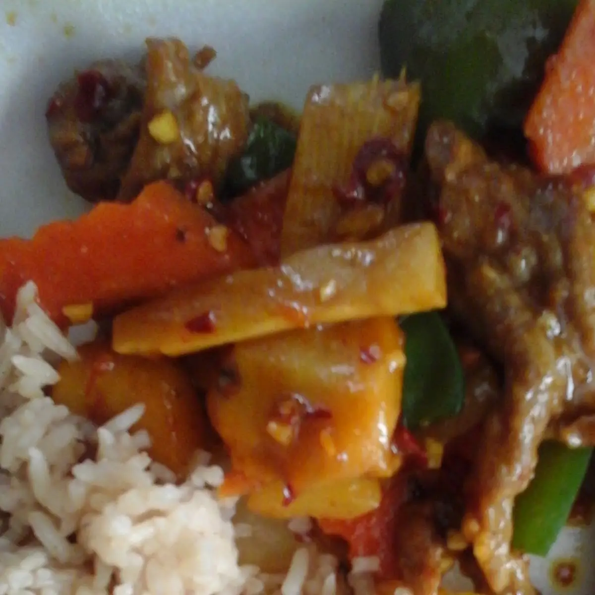Beef Curry and Shrimp Fried Rice