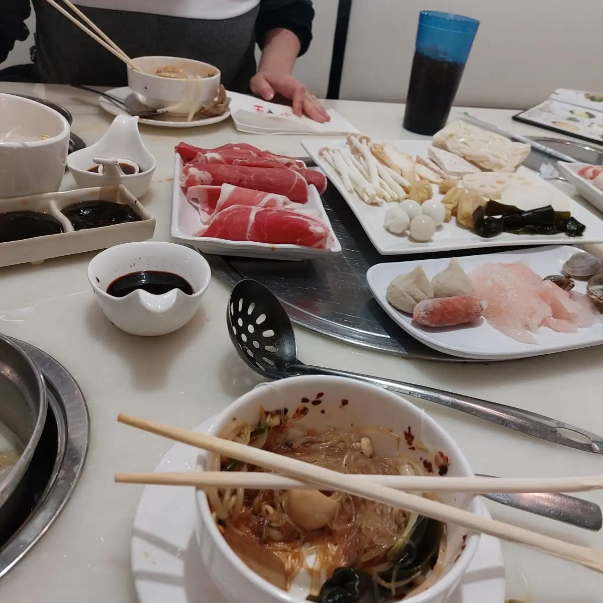 Hot Pot with Several Meat and Vegetable Options