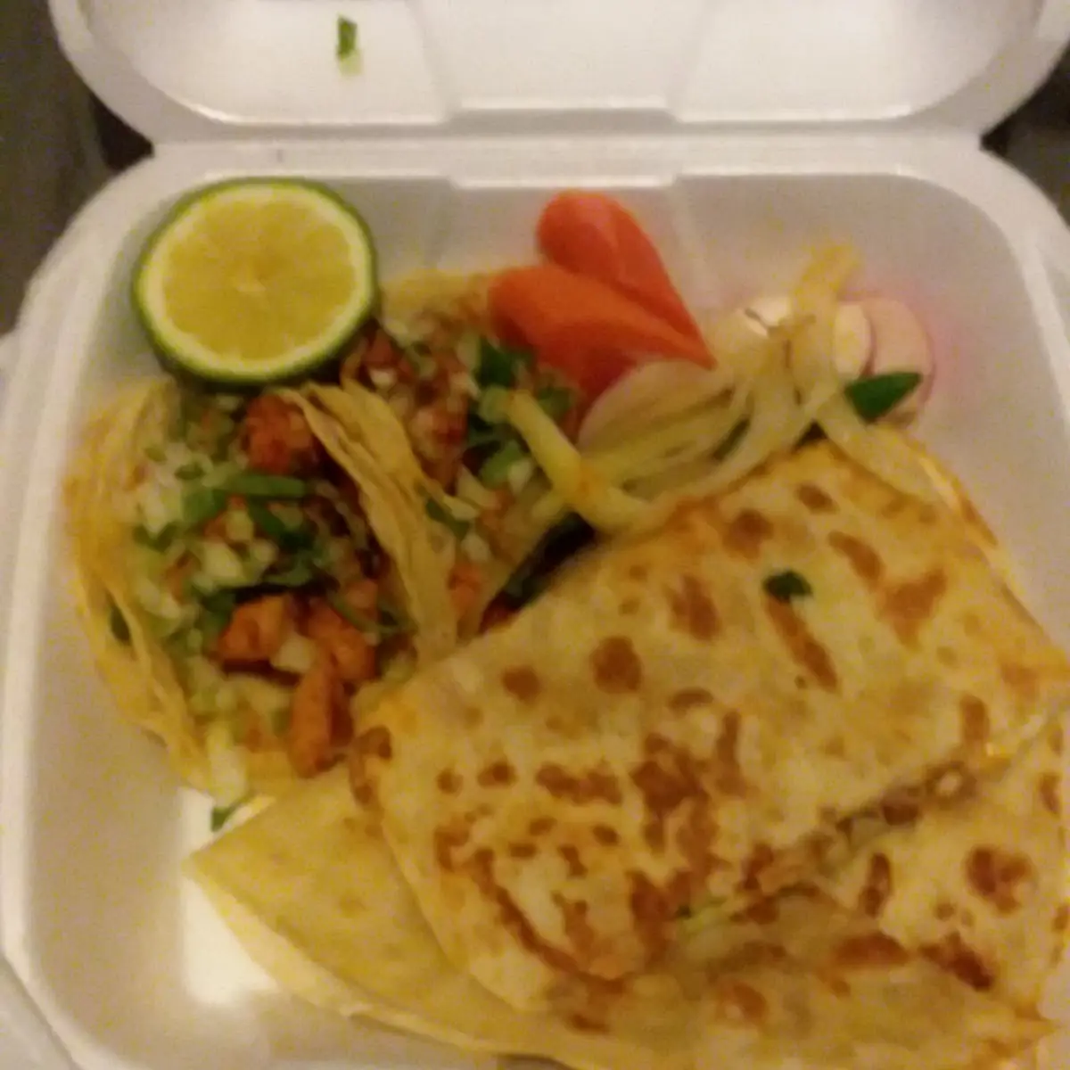 Chicken Quesadilla and Chicken Tacos