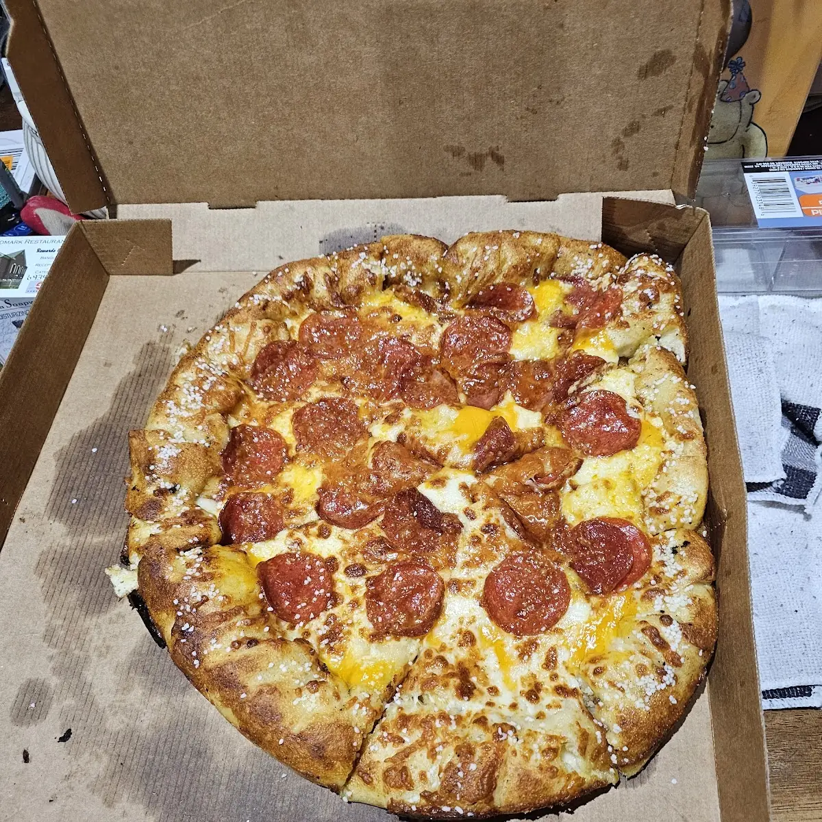 Pretzel Crust Pizza Peperoni