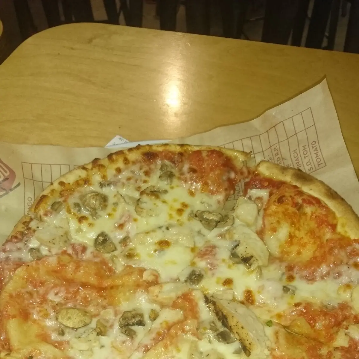 Mushroom Thin Crust Pizza NY Style
