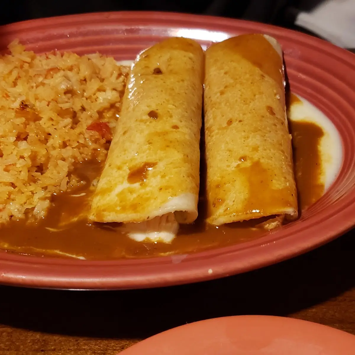 Bean Burrito and Cheese Enchilada