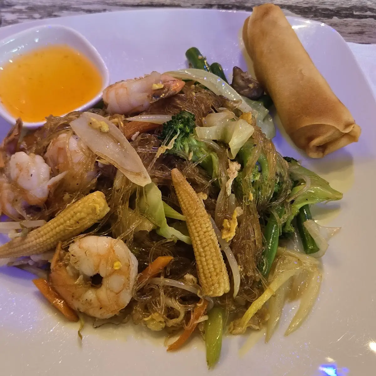 Pad Woon Sen with Shrimp