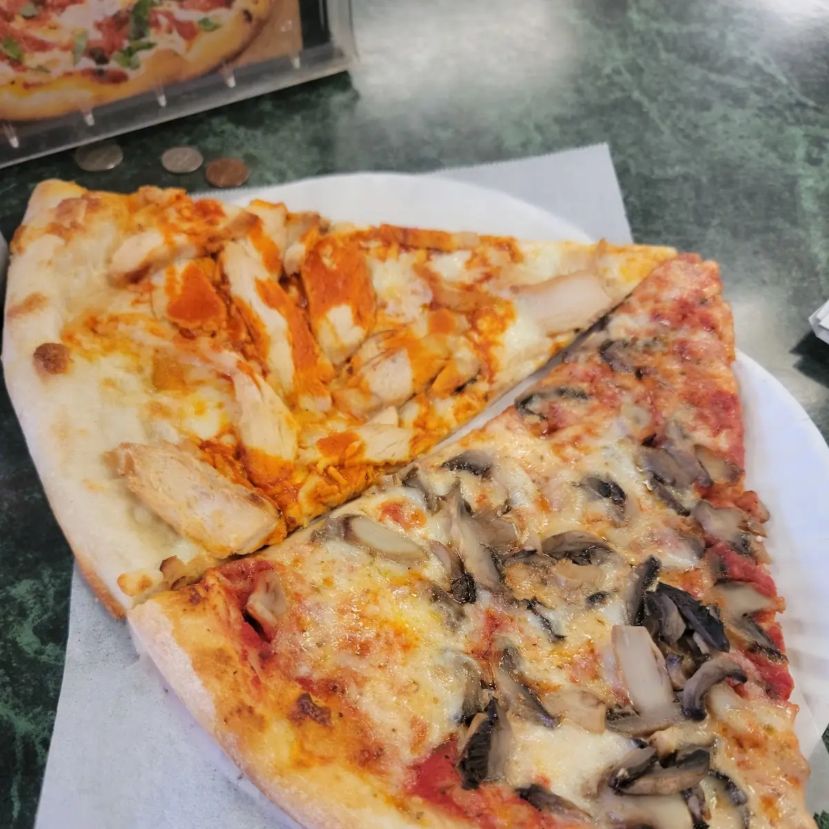 Mushroom & Buffalo Chicken Pizza