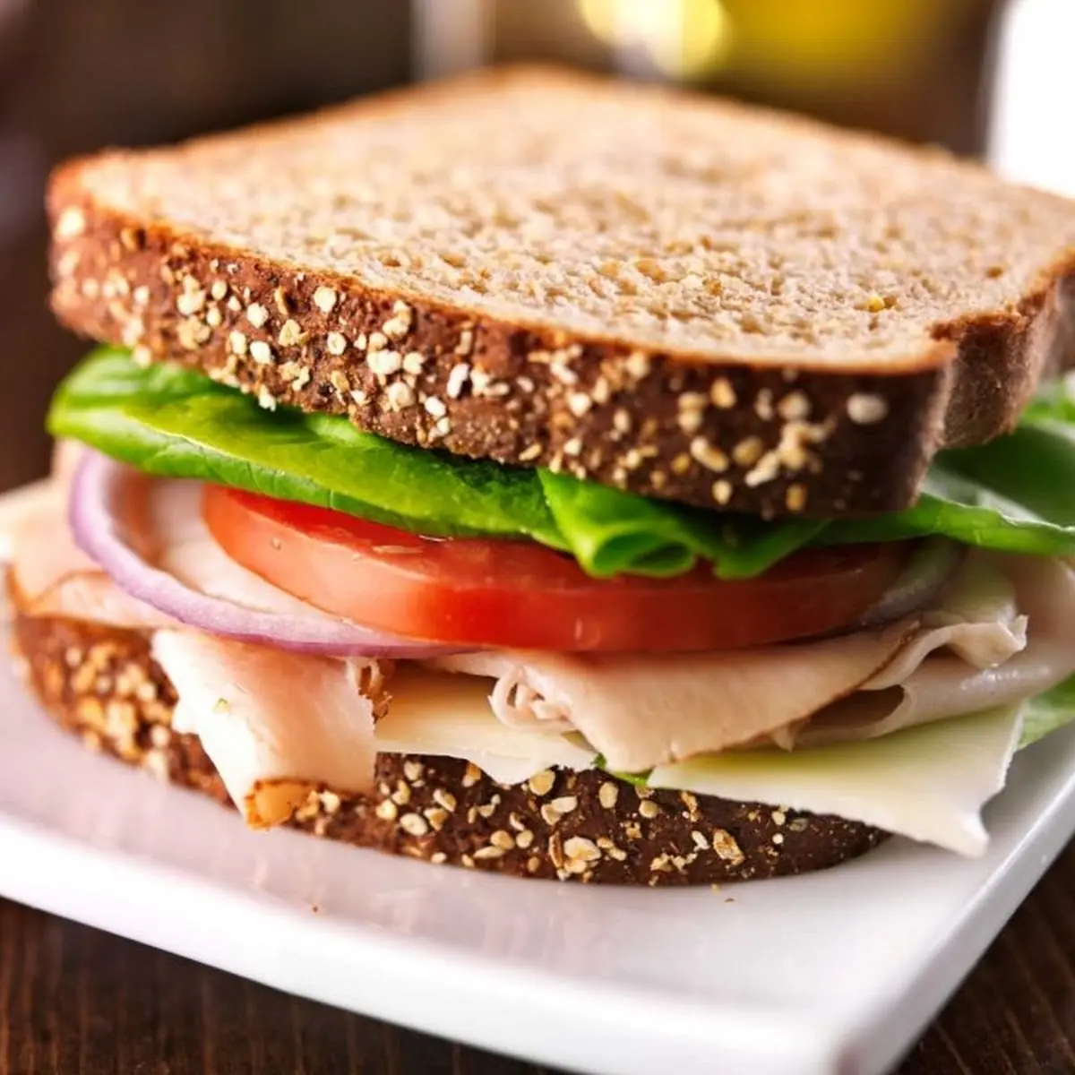 Turkey American Cheese Mayo Lettuce Tomatoes