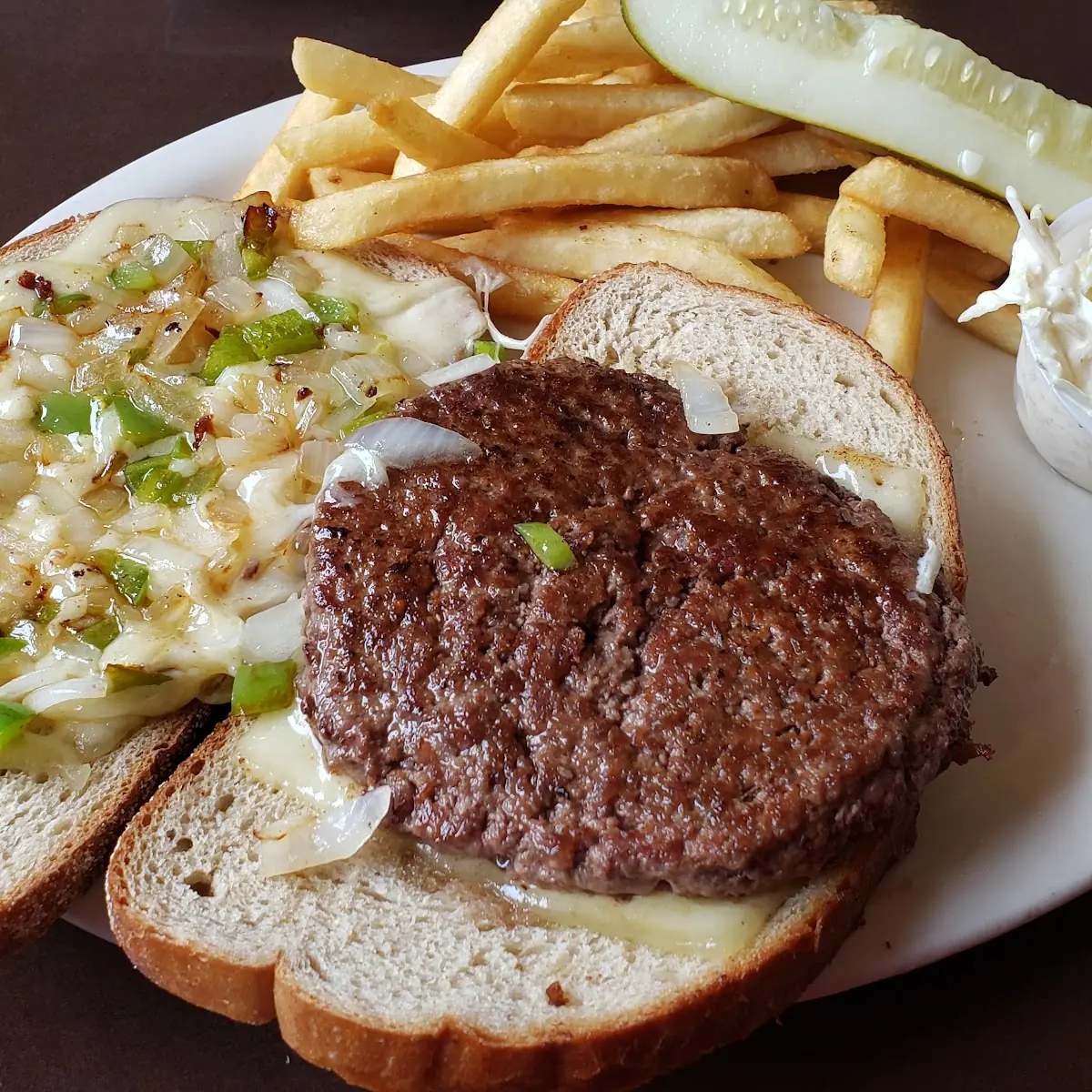 Patty Melt and Fries