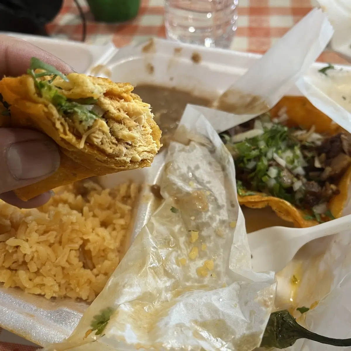 Big Quesadilla Rice and Beans (10") with Consomé