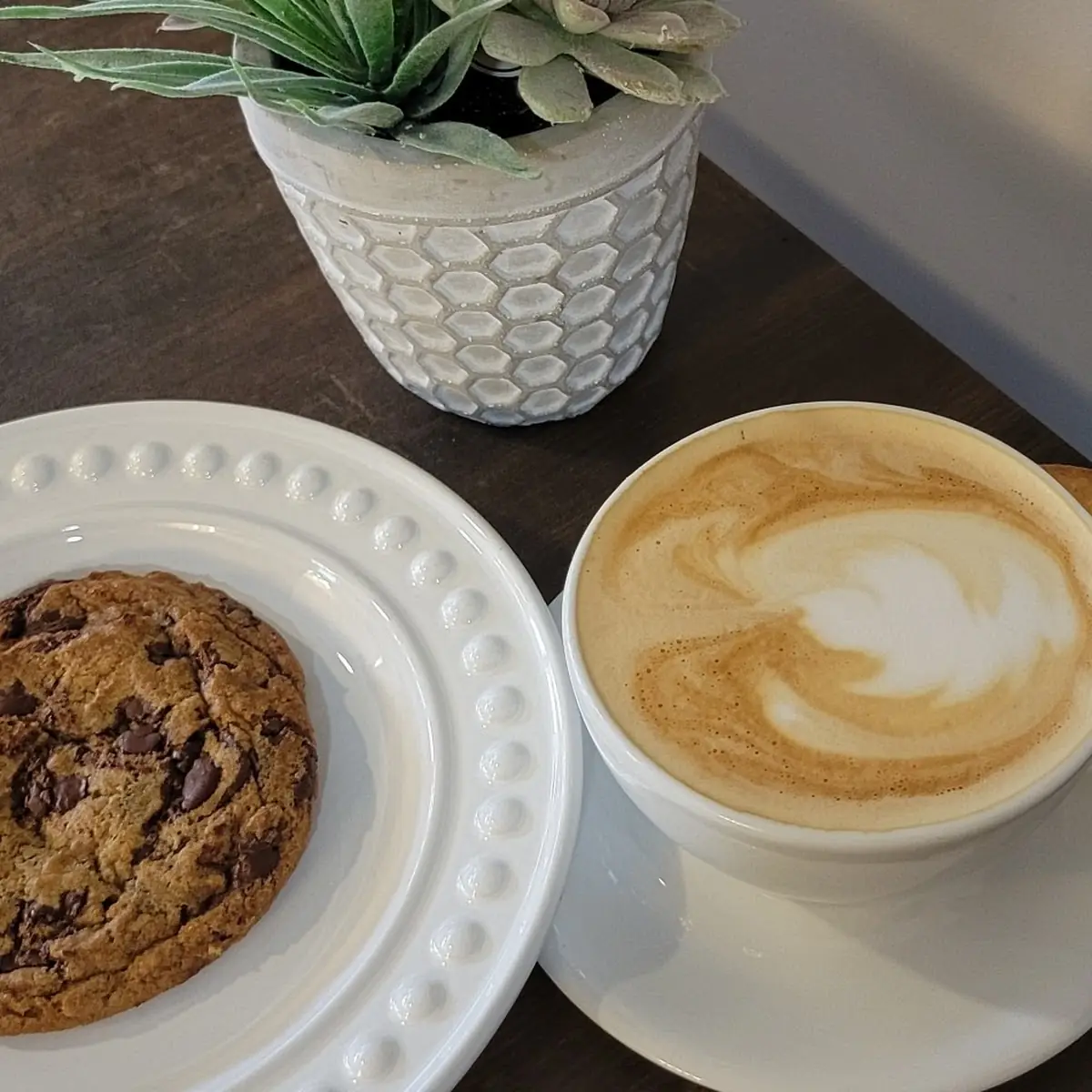 Pumpkin Spice Latte & Chocolate Chip Cookie