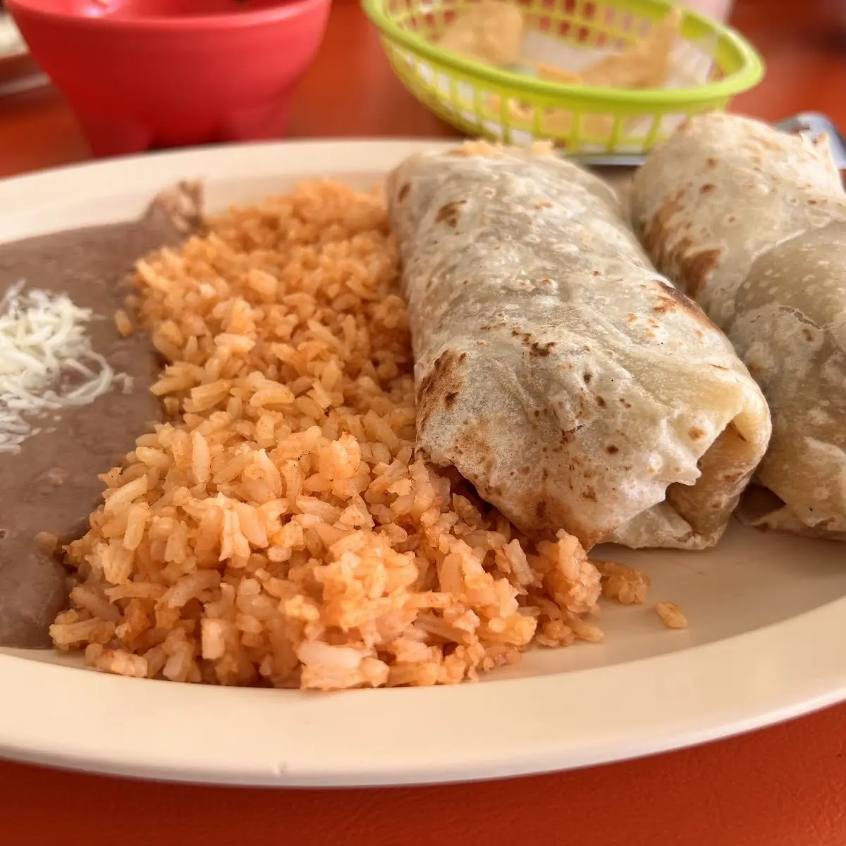 Handmade Tortilla Beans Rice & Cheese