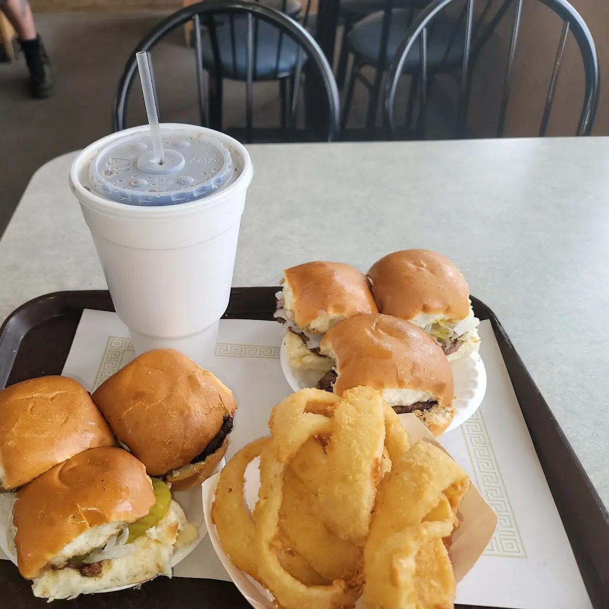 Sliders and Onion Rings