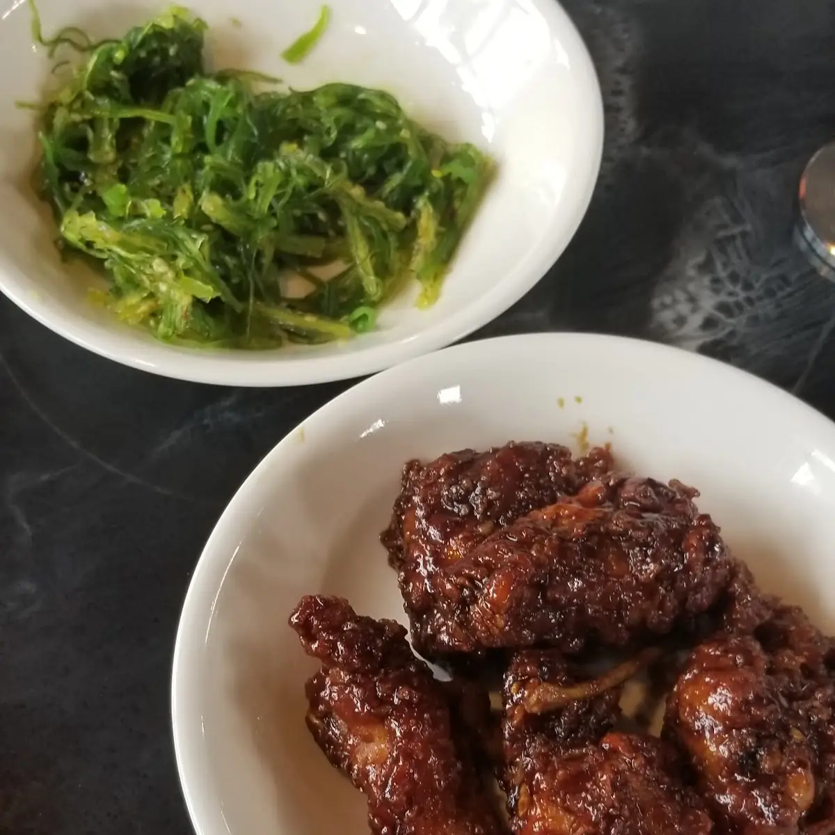 Seaweed Salad and Wings